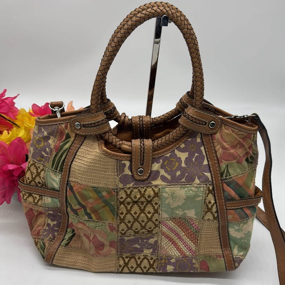 Fossil Patchwork Leather Vintage Bag Mcb7331c - image 5